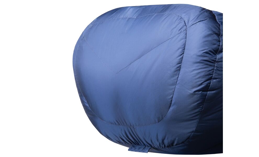 Зимовий пуховий спальник Mountain Equipment Helium 800 - Wmns Long (01596/Medieval Blue) до -15°C: з капюшоном, Максимальний зріст користувача: 185, Колір: 01596/Medieval Blue, Сторона застібки: ліва, зображення 8