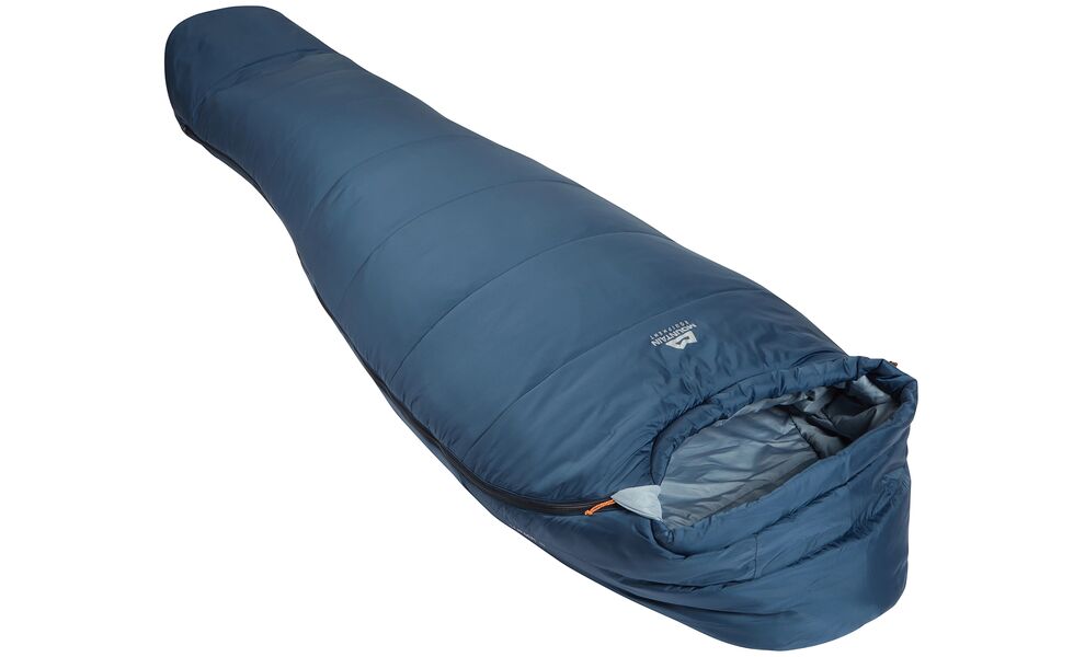 Демісезонний туристичний спальник Mountain Equipment Lunar I - Regular (01476/Denim Blue) до 5°C: з капюшоном, Максимальний зріст користувача: 185, Колір: 01476/Denim Blue, Сторона застібки: ліва, зображення 2