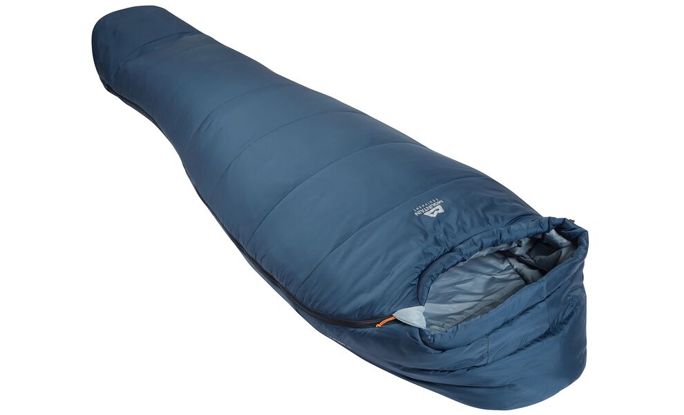 Демісезонний туристичний спальник Mountain Equipment Lunar III - Regular (01476/Denim Blue) до -5°C: з капюшоном, Максимальний зріст користувача: 185, Колір: 01476/Denim Blue, Сторона застібки: ліва, зображення 2