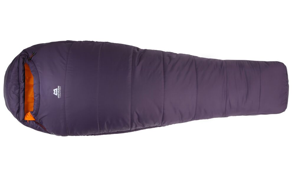 Демісезонний туристичний спальник Mountain Equipment Starlight I - Wmns Long (01419/Aubergine-Blaze) до 5°C: з капюшоном, Максимальний зріст користувача: 185, Колір: 01419/Aubergine-Blaze, Сторона застібки: ліва, зображення 2