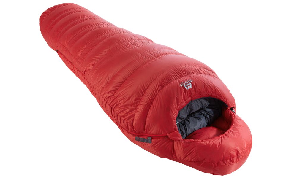 Демісезонний пуховий спальник Mountain Equipment Xeros - Long (01018/Crimson) до -12°C: з капюшоном, Максимальний зріст користувача: 200, Колір: 01018/Crimson, Сторона застібки: ліва, зображення 2