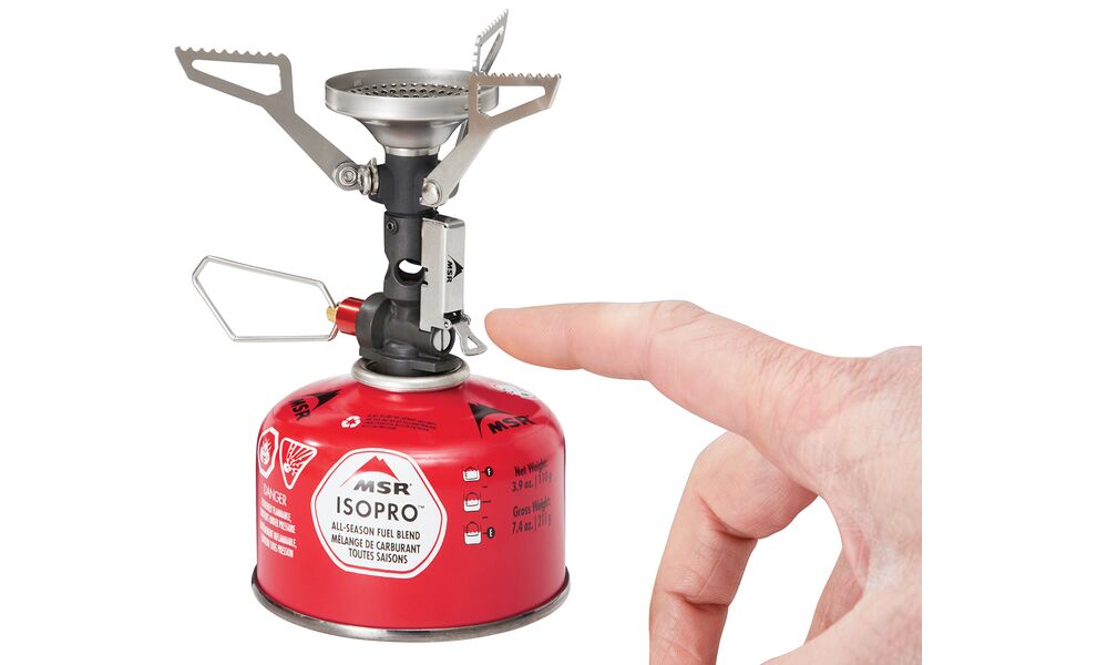 Туристичний газовий пальник-насадка з п'єзопідпалом MSR PocketRocket Deluxe під різьбовий балон, зображення 5