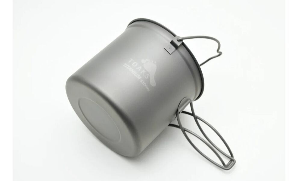 Туристичний казанок для вогнища Toaks POT-1100 на 1,1 л, титан, Об'єм: 1,1, Діаметр: 11,4 см, зображення 3