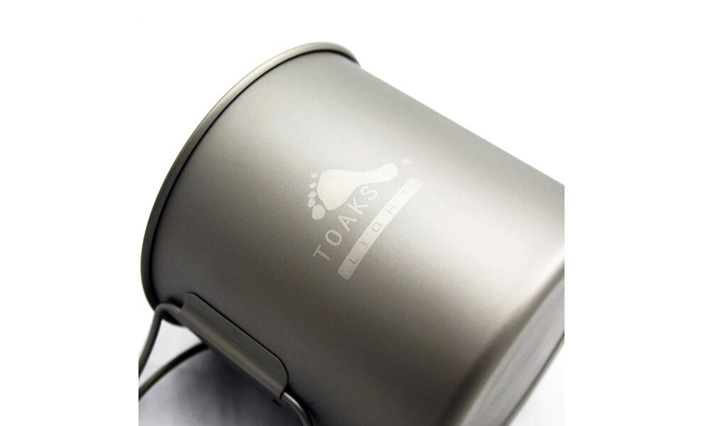 Туристична каструля Toaks POT-650-L на 650 мл, титан, Об'єм: 0,65, Діаметр: 9,4 см, зображення 3