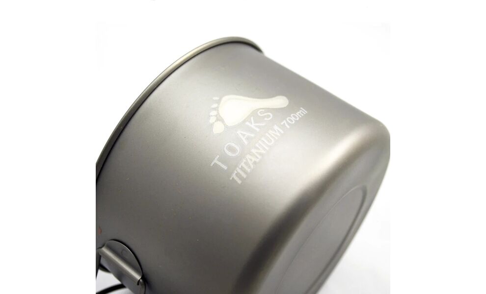 Туристична каструля Toaks POT-700-D115-L на 700 мл, титан, Об'єм: 0,7, Діаметр: 11,5 см, зображення 4