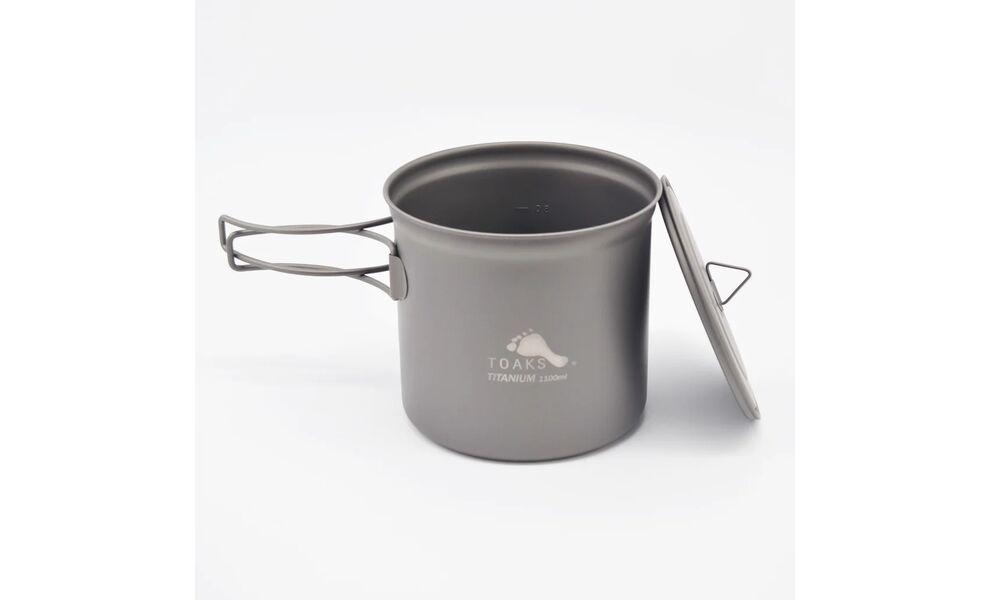 Туристична каструля Toaks POT-1100 на 1,1 л, титан, Об'єм: 1,1, Діаметр: 11,5 см, зображення 2