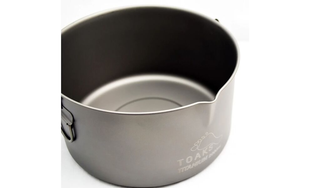 Туристичний казанок для вогнища Toaks POT-2000-BH на 2 л, титан, Об'єм: 2, Діаметр: 17 см, зображення 2
