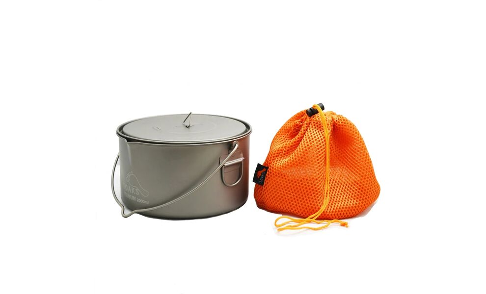 Туристичний казанок для вогнища Toaks POT-2000-BH на 2 л, титан, Об'єм: 2, Діаметр: 17 см, зображення 6