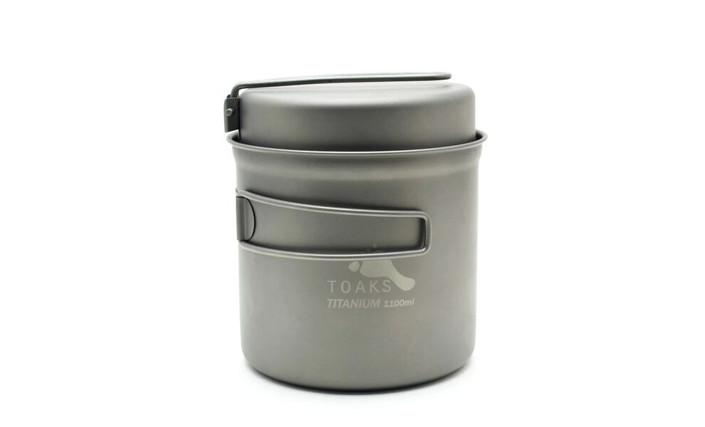 Похідний набір посуду з титану Toaks CKW-1100 на 1–2 особи: каструля, миска, Тип комплекту: 1,1 л, зображення 2