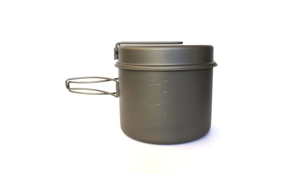 Похідний набір посуду з титану Toaks CKW-1600 на 2–3 особи: каструля, миска, Тип комплекту: 1,6 л, зображення 4