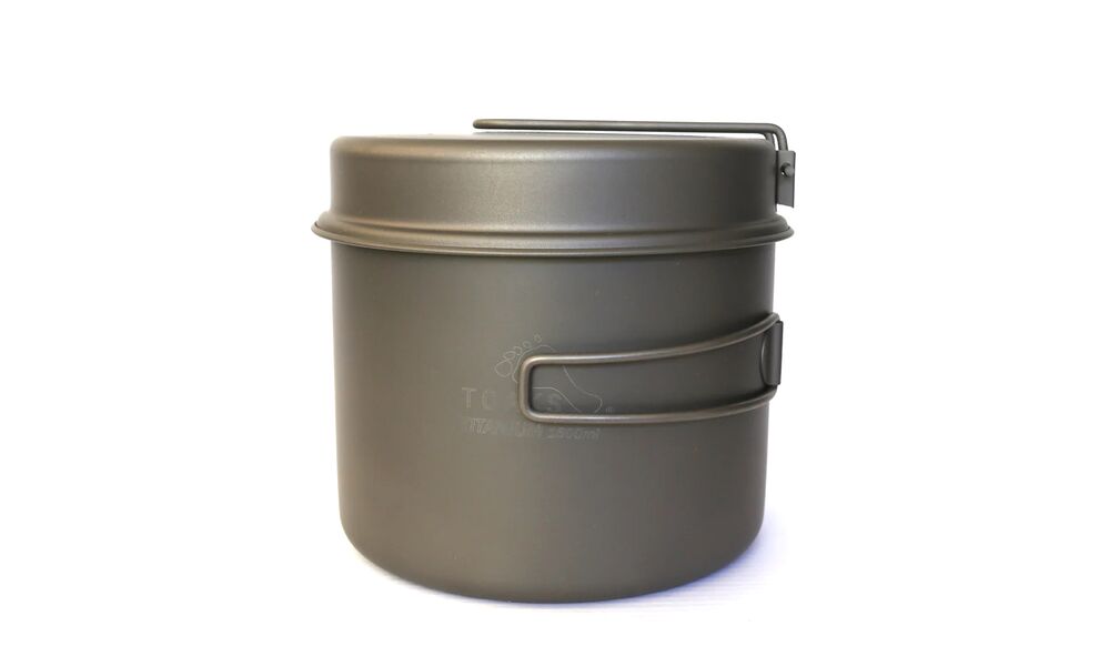 Похідний набір посуду з титану Toaks CKW-1600 на 2–3 особи: каструля, миска, Тип комплекту: 1,6 л, зображення 7