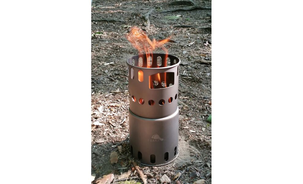 Туристична міні-піч на дровах Toaks Titanium Backpacking Wood Burning Stove, Тип розміру: Ø10,5×20,5, зображення 4