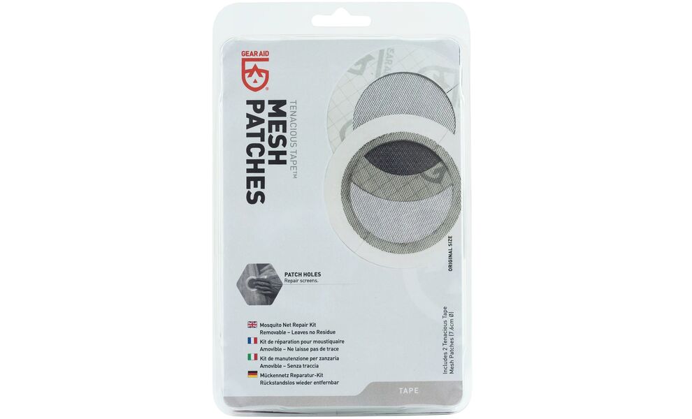 Латка з липким шаром Gear Aid TENACIOUS TAPE™ Mesh Patches (сітка), 2 шт., зображення 2