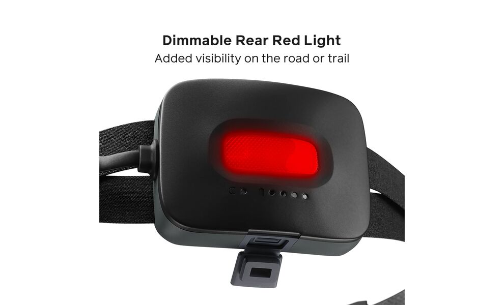Налобний ліхтар акумуляторний BioLite Headlamp 800 Pro з червоним світлом, Micro USB, Колір корпусу: Midnight Grey/Black, зображення 10