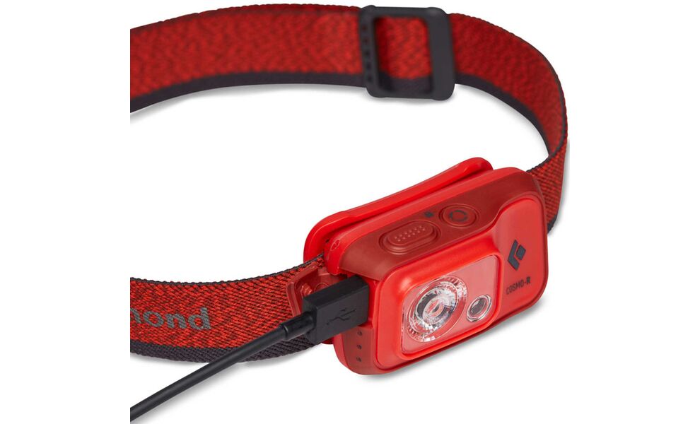 Налобний ліхтар акумуляторний Black Diamond Cosmo 350-R (Octane) з червоним світлом, Micro USB, Колір корпусу: Octane, зображення 5