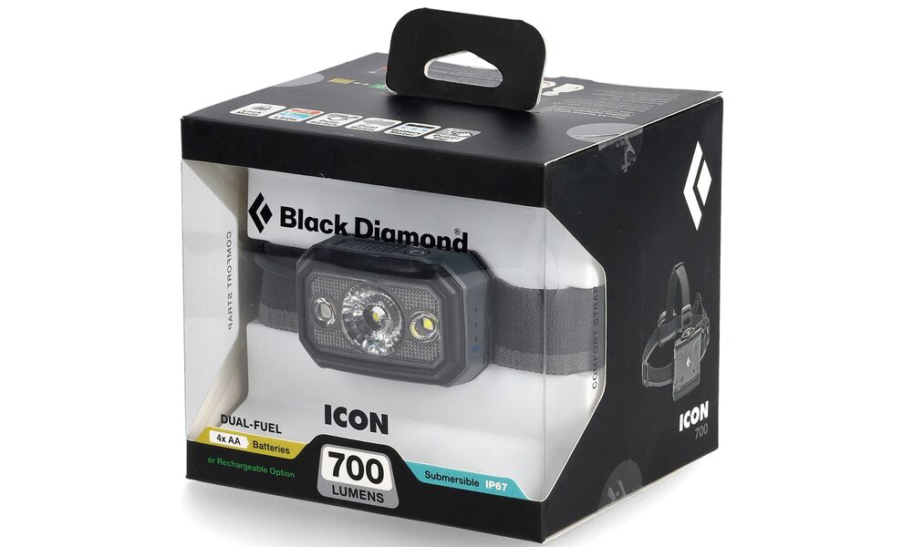 Налобний ліхтар на батарейках Black Diamond Icon 700 (Graphite) з червоним світлом, зображення 3