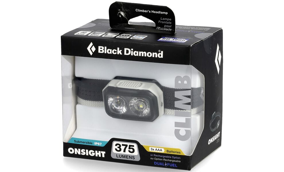 Налобний ліхтар на батарейках Black Diamond Onsight 375 (Aluminium), Колір корпусу: Aluminium, зображення 5