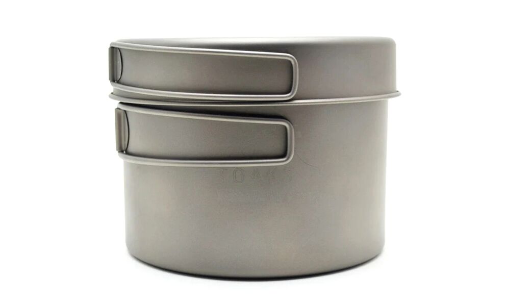 Похідний набір посуду з титану Toaks CKW-1300 на 1–2 особи: каструля, миска, Тип комплекту: 1,3 л, зображення 4