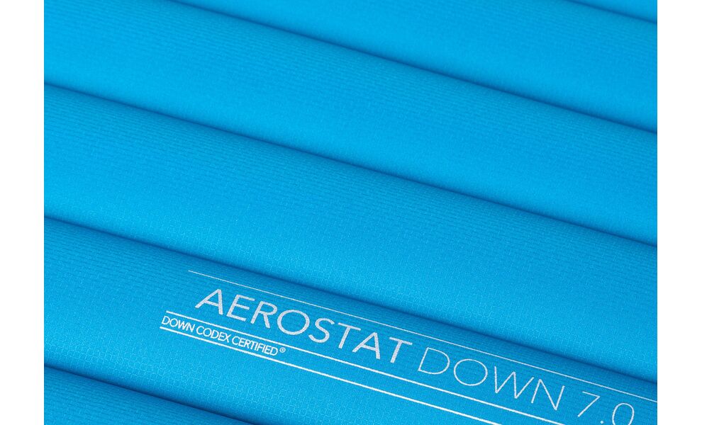 Надувний каремат Mountain Equipment Aerostat Down 7.0 - Regular: з мішком-насосом, Товщина: 7, Тип розміру: Regular, Колір виробника: 01678/Mykonos Blue, зображення 5