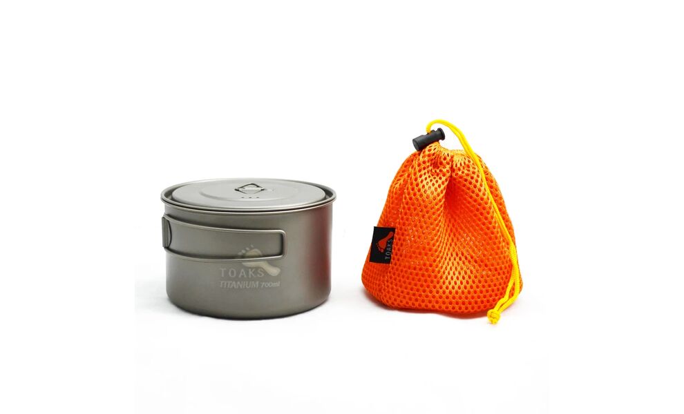 Туристична каструля Toaks POT-700-D115-L на 700 мл, титан, Об'єм: 0,7, Діаметр: 11,5 см, зображення 6