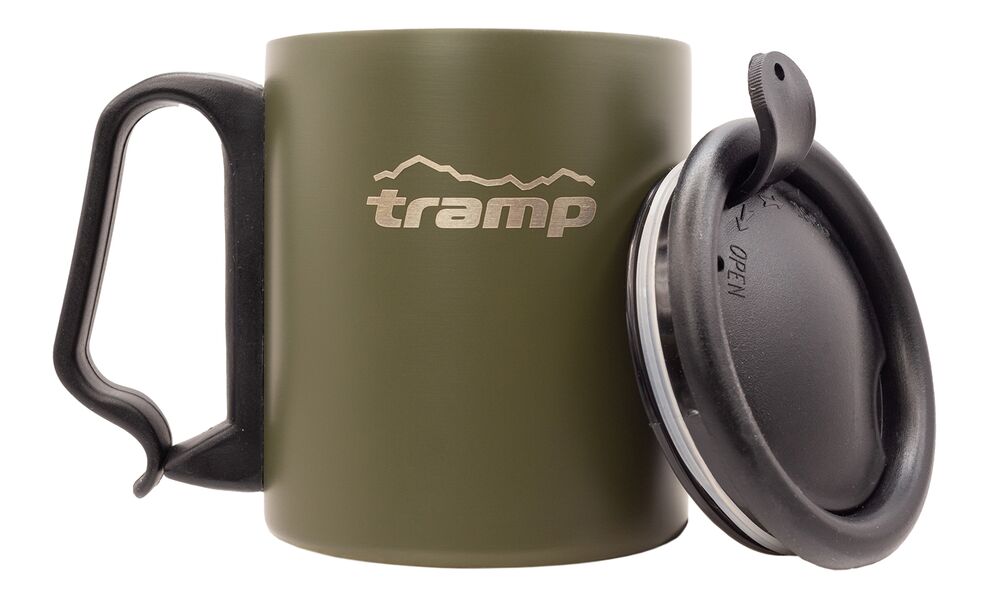 Туристична термочашка з кришкою Tramp UTRC-020 (Olive) на 350 мл, нержавіюча сталь, Об'єм: 350, Колір: Olive, зображення 2