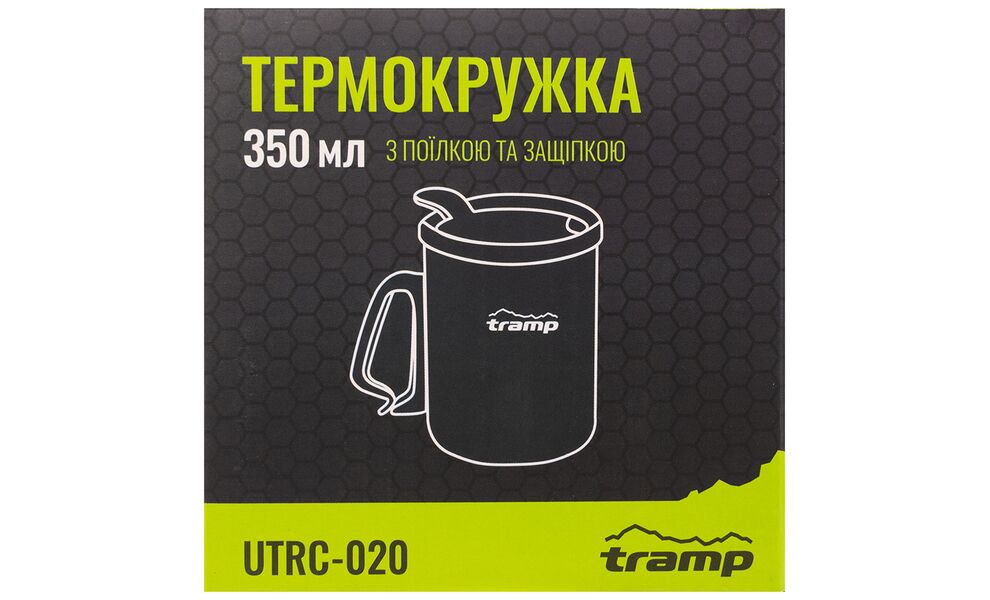 Туристична термочашка з кришкою Tramp UTRC-020 (Olive) на 350 мл, нержавіюча сталь, Об'єм: 350, Колір: Olive, зображення 6