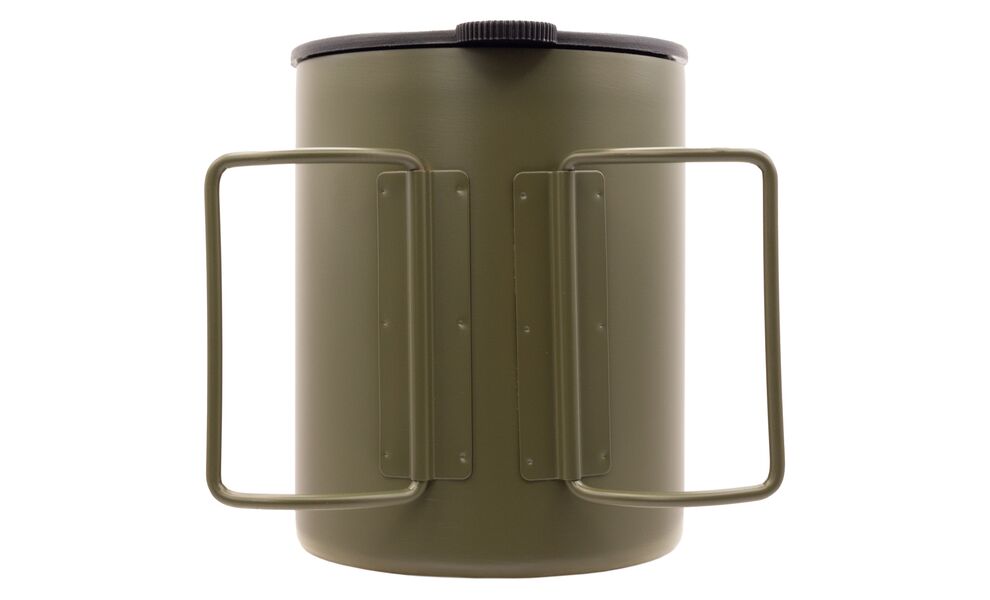 Туристична термочашка з кришкою та складною ручкою Tramp UTRC-142 (Olive) на 500 мл, нержавіюча сталь, Об'єм: 500, Колір: Olive, зображення 3