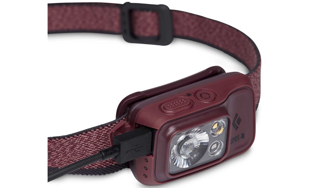 Налобний ліхтар акумуляторний Black Diamond Spot 400-R (Bordeaux) з червоним світлом, Micro USB, Колір корпусу: Bordeaux, зображення 5