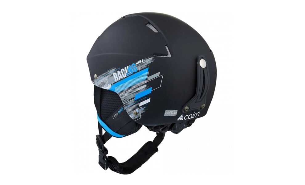 Дитячий гірськолижний шолом Cairn Flow Jr (Mat Black-Racing), Колір: Mat Black-Racing, Розмір: 54-56, зображення 2