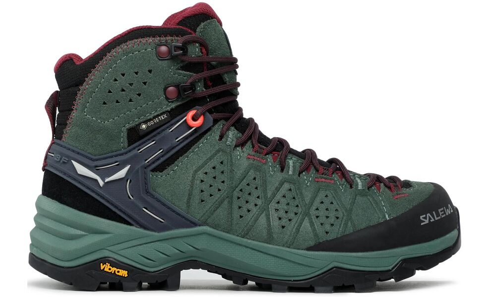 Трекінгові черевики жіночі Salewa Alp Trainer 2 Mid GTX - 61383 (5085/Duck Green-Rhododendon), Колір виробника: 5085/Duck Green-Rhododendon, Тип колодки: середня, Розмір виробника: UK 4,5 (EU 37), зображення 2