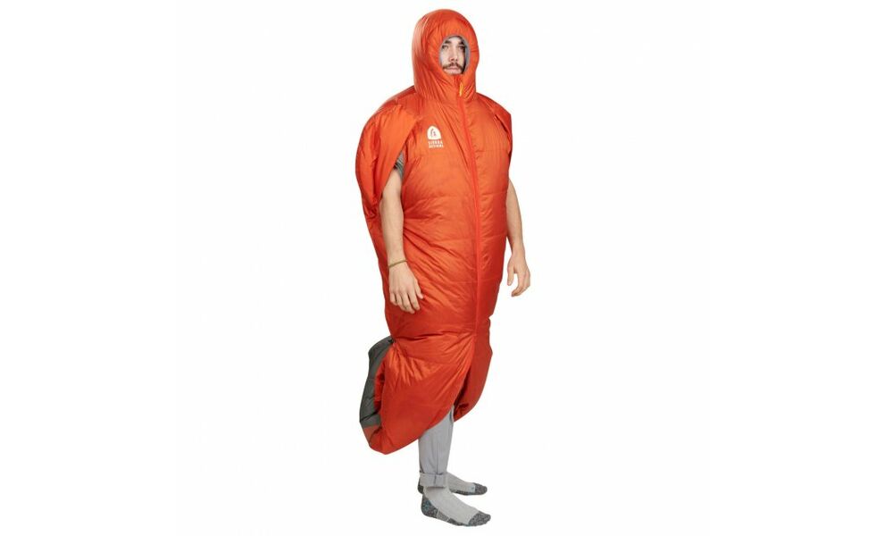 Демісезонний пуховий спальник Sierra Designs Mobile Mummy 800F 15 - Regular до -9°C: з капюшоном, Максимальний зріст користувача: 183, Колір: Grey/Orange/Red, Сторона застібки: центр, зображення 9