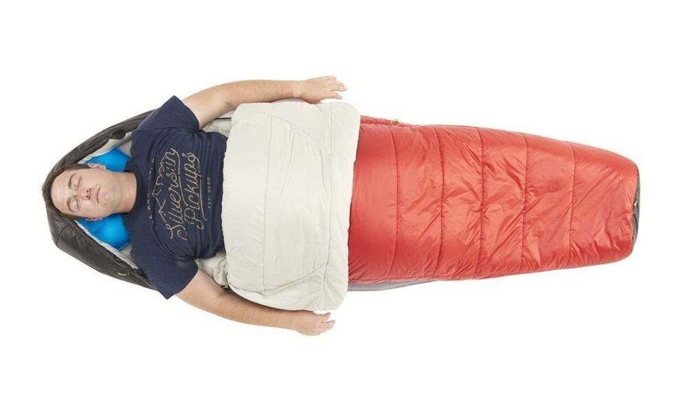 Демісезонний туристичний спальник Sierra Designs Synthesis 20 - Regular до -6°C: з капюшоном, Максимальний зріст користувача: 183, Колір: Red/White/Black, Сторона застібки: ліва+права, зображення 4