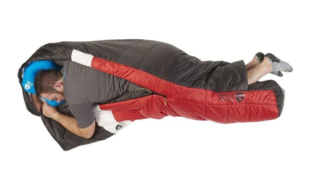 Демісезонний туристичний спальник Sierra Designs Synthesis 20 - Regular до -6°C: з капюшоном, Максимальний зріст користувача: 183, Колір: Red/White/Black, Сторона застібки: ліва+права, зображення 6