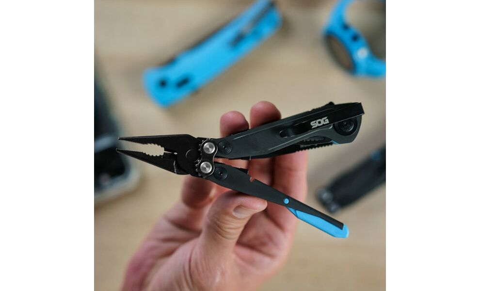 Мультитул з бітами SOG Flash MT (Urban Grey/Cyan) - 7 функцій, Колір рукоятки: Urban Grey/Cyan, Колір інструментів: Grey, зображення 8