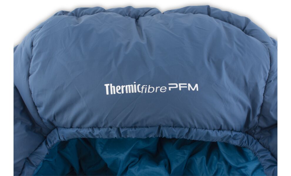 Демісезонний туристичний спальник Pinguin Mistral PFM 195 (Blue) до -3°C: з капюшоном, Максимальний зріст користувача: 195, Колір: Blue, Сторона застібки: права, зображення 4