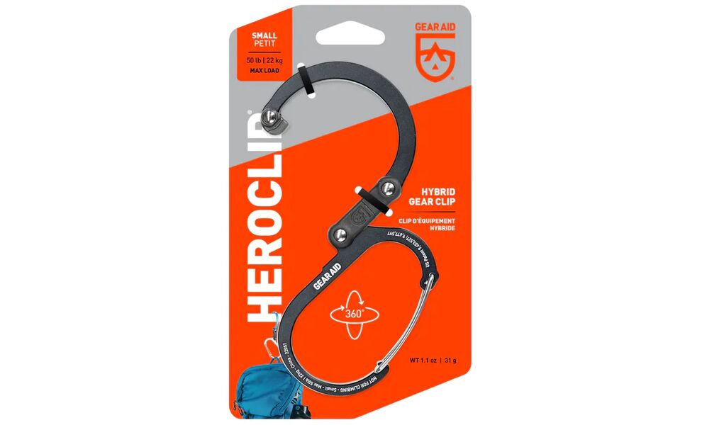 Карабін-гачок Gear Aid Heroclip - Small (Stealth Black), зображення 2