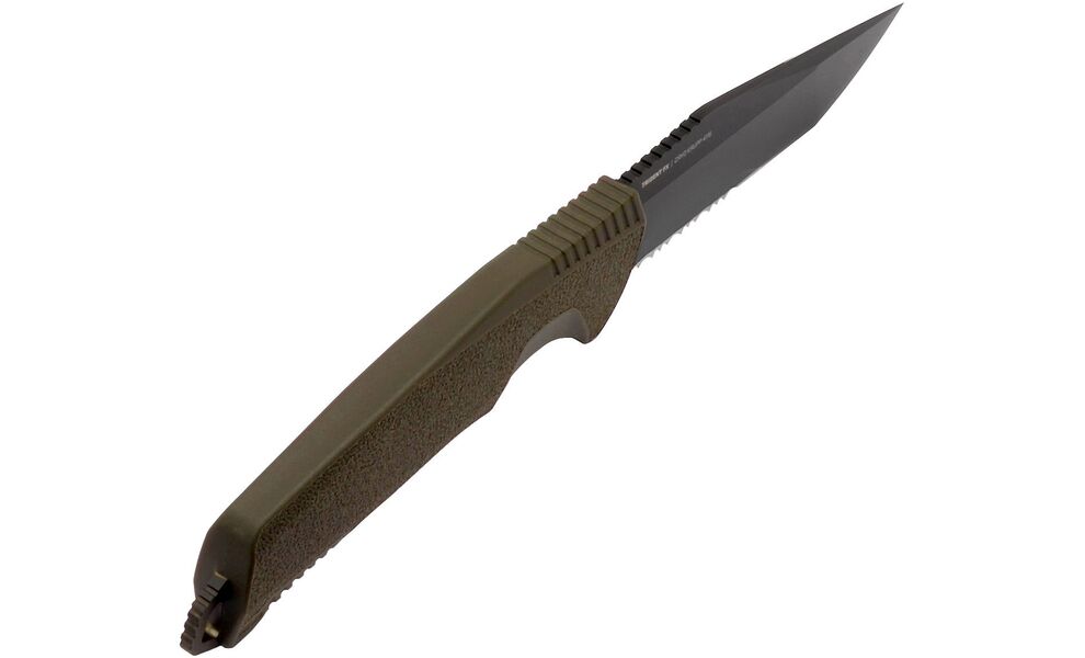 Ніж SOG Trident FX - напівсерейторний (Olive Drab), Колір руків'я: Olive Drab, Колір леза: Black, зображення 4