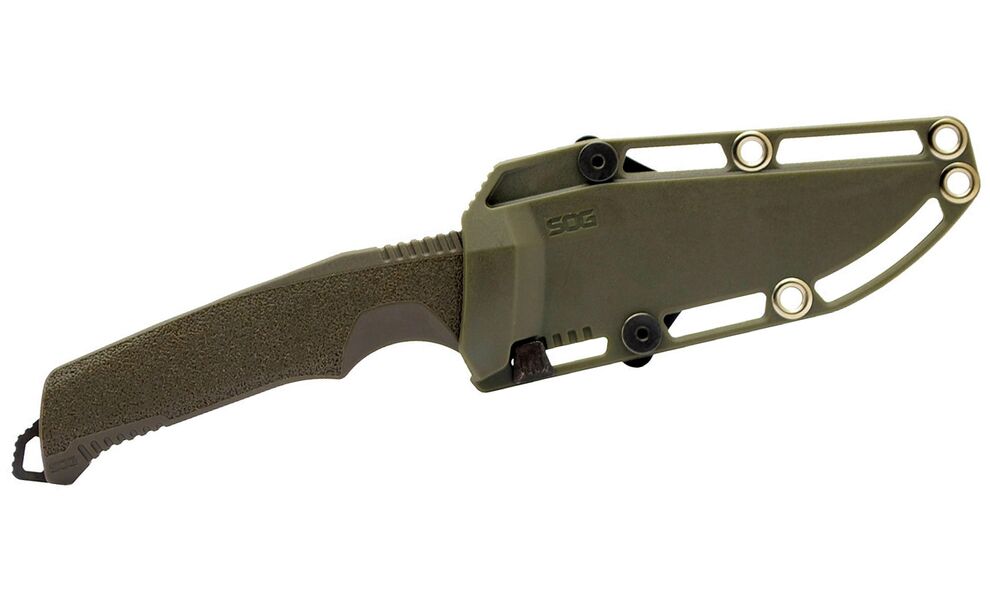 Ніж SOG Trident FX - напівсерейторний (Olive Drab), Колір руків'я: Olive Drab, Колір леза: Black, зображення 5
