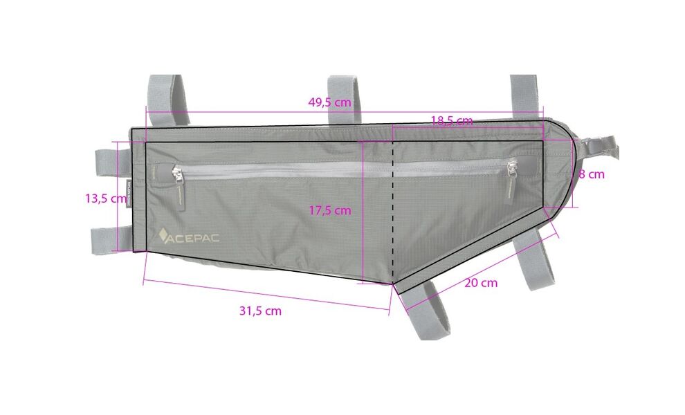 Сумка в середину рами Acepac Roll Frame Bag (Blue), L, Колір виробника: Blue, Розмір: 5 л/L, Об'єм: 5, зображення 2