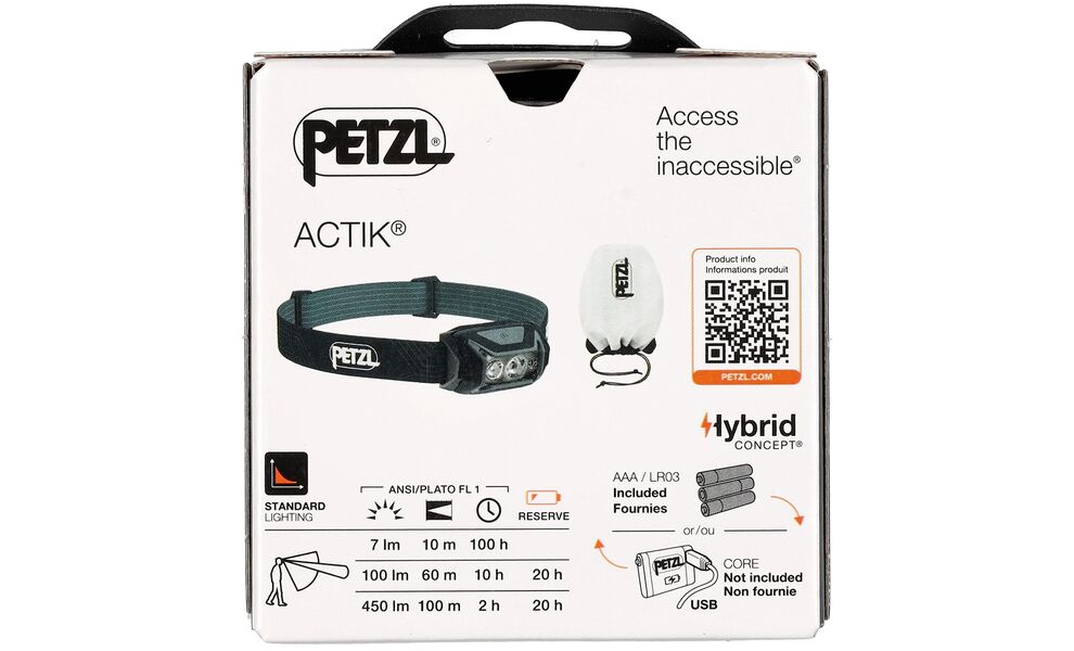 Ліхтар налобний Petzl Actik 450 (Grey), Колір корпусу: Grey, зображення 9