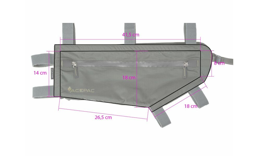 Сумка в середину рами Acepac Zip Frame Bag (Blue), M, Колір виробника: Blue, Розмір: M, зображення 2