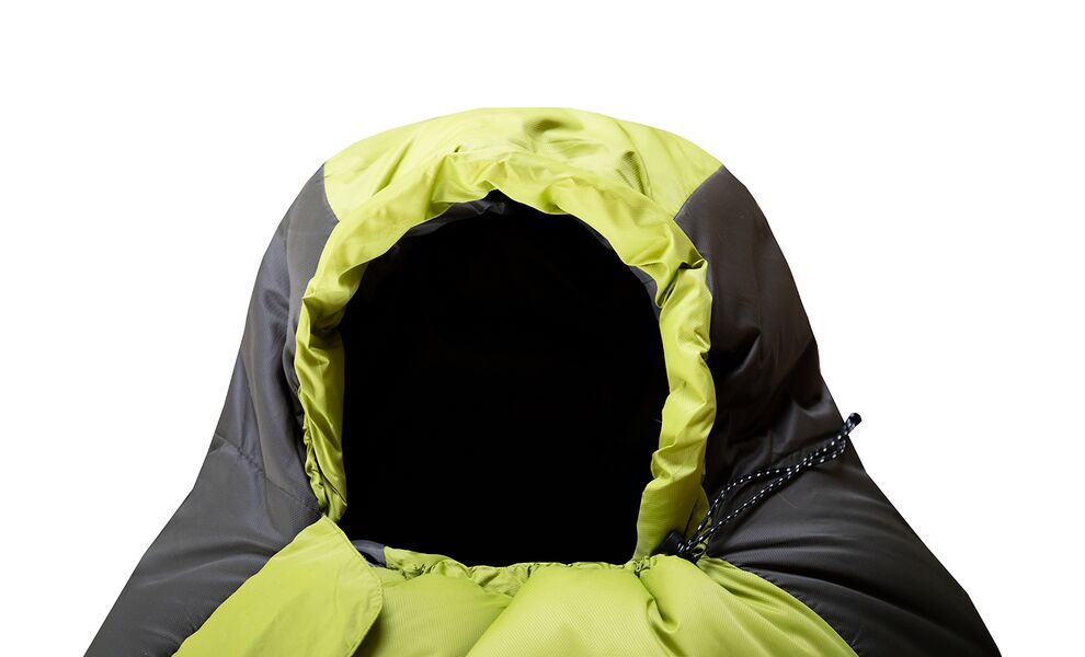 Демісезонний туристичний спальник Tramp Fjord - Regular (Green) до -5°C: з капюшоном, Максимальний зріст користувача: 185, Колір: Green/Grey, Сторона застібки: права, зображення 4