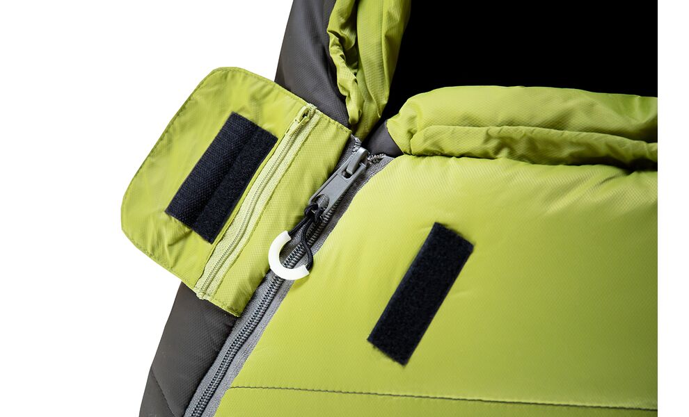 Демісезонний туристичний спальник Tramp Fjord - Regular (Green) до -5°C: з капюшоном, Максимальний зріст користувача: 185, Колір: Green/Grey, Сторона застібки: права, зображення 7