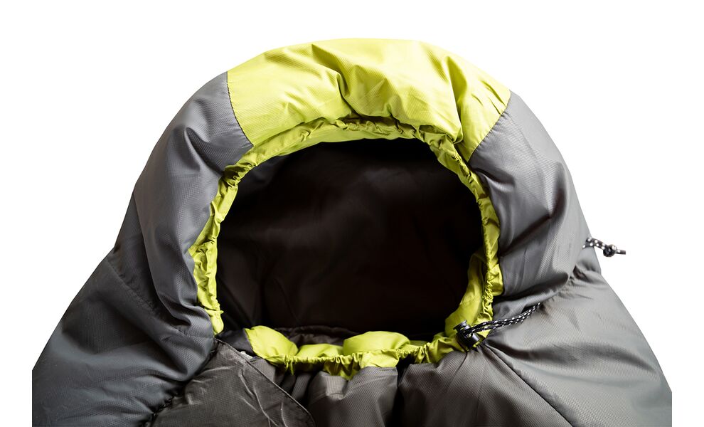 Демісезонний туристичний спальник Tramp Boreal - Regular (Green) до 0°C: з капюшоном, Максимальний зріст користувача: 185, Колір: Green/Grey, Сторона застібки: права, зображення 4