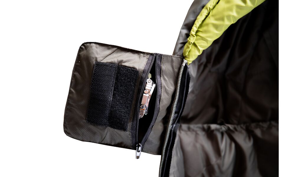 Демісезонний туристичний спальник Tramp Boreal - Regular (Green) до 0°C: з капюшоном, Максимальний зріст користувача: 185, Колір: Green/Grey, Сторона застібки: ліва, зображення 7