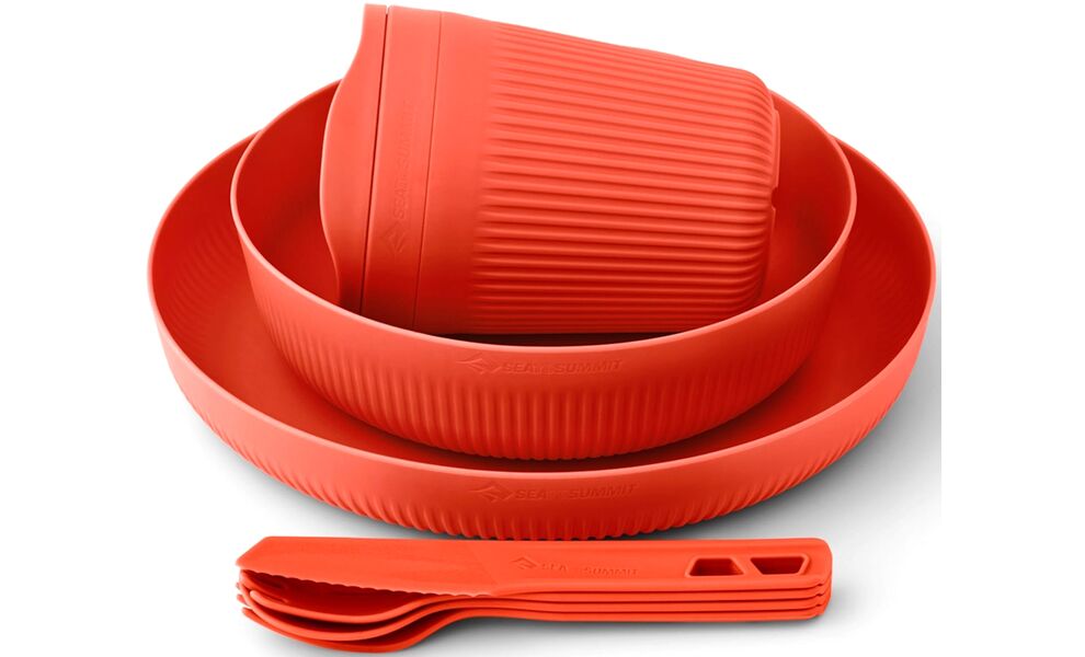 Туристичний набір столового посуду Sea to Summit Passage Dinnerware - Set 1P - 7 предметів (Spicy Orange) на 1 особу, харчовий пластик, Колір: Spicy Orange, зображення 2