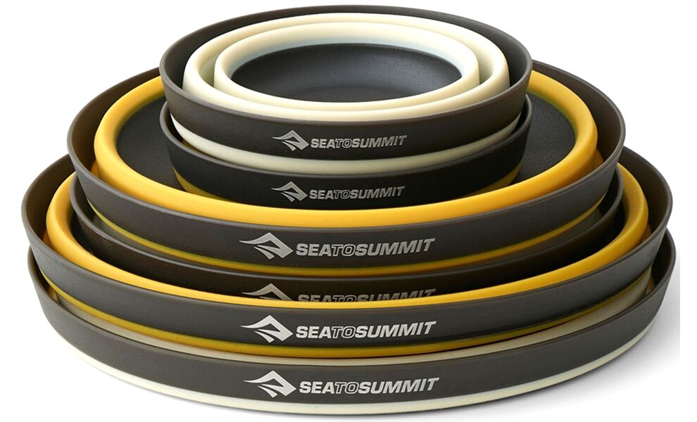 Туристичний набір складного столового посуду Sea to Summit Frontier Dinnerware - Set 2P на 2 особи, харчовий силікон, Тип комплекту: Set 2P, зображення 2