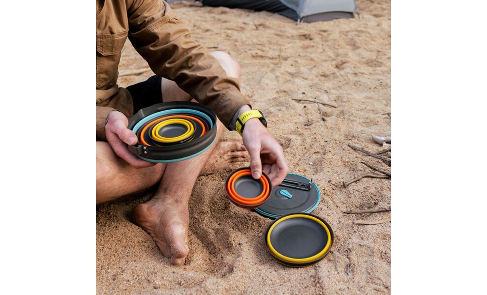 Похідний набір складного посуду Sea to Summit Frontier One Pot Cook - Set 2P (БЕЗ чохла) на 2 особи: каструля, 2 миски, 2 стакани, Тип комплекту: Set 2P, зображення 19