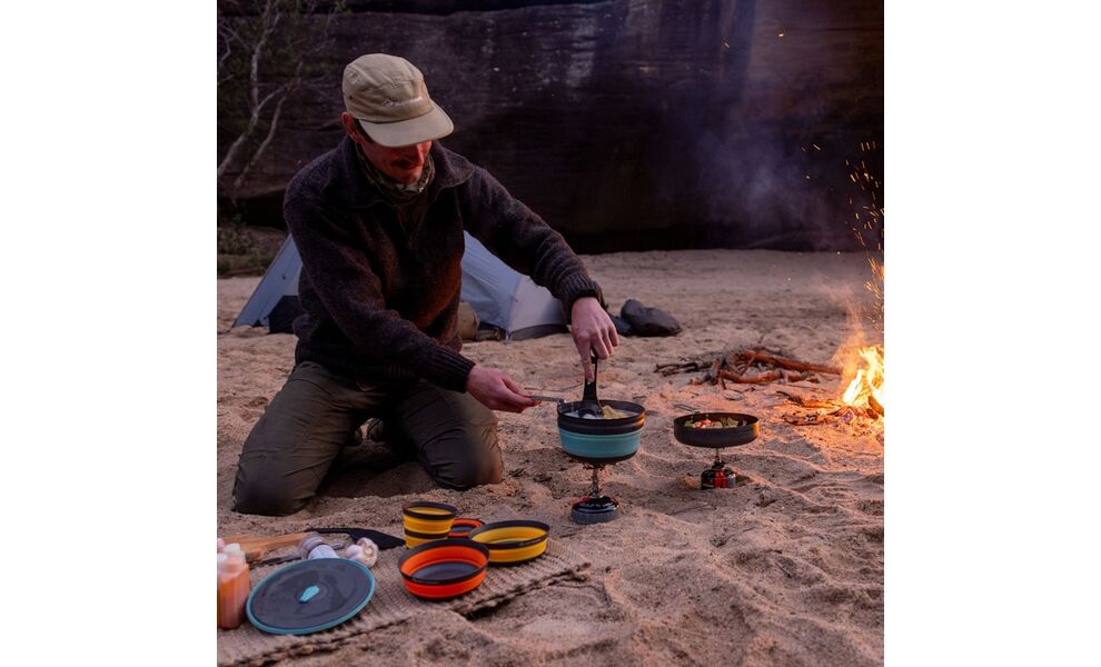 Похідний набір складного посуду Sea to Summit Frontier One Pot Cook - Set 2P (БЕЗ чохла) на 2 особи: каструля, 2 миски, 2 стакани, Тип комплекту: Set 2P, зображення 20