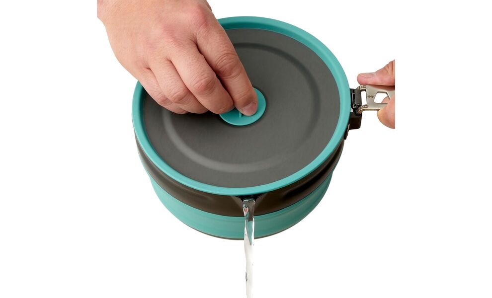 Похідний набір складного посуду Sea to Summit Frontier One Pot Cook - Set 2P (БЕЗ чохла) на 2 особи: каструля, 2 миски, 2 стакани, Тип комплекту: Set 2P, зображення 8